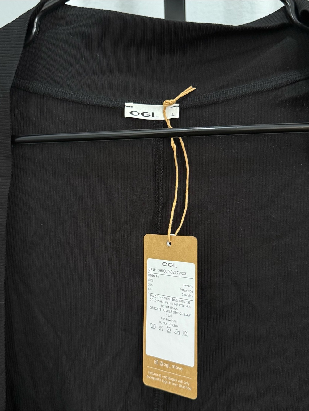 OGL NWT Bamboo Blend Breathable Summer Cropped Shrug Cardigan Black Size Large - Picture 3 of 4